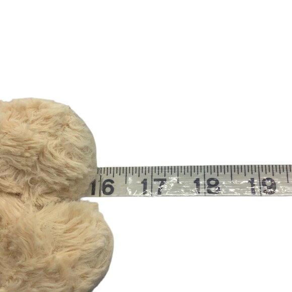 Dan Dee Collectors Choice Curly Beige Plush Bunny Rabbit Pink Gingham Bow 16" - Picture 9 of 12